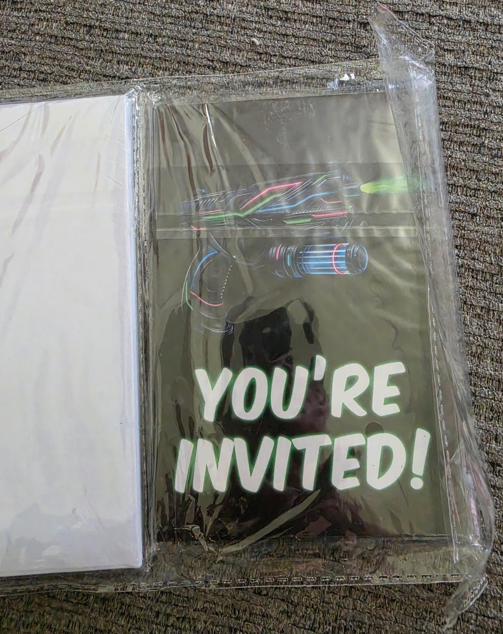 Laser Tag Birthday Party Invitations - 20 Invitation Cards 4"x6" with 20 Envelopes