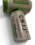 CBJJ brand RCR123A/16340 lithium-ion rechargeable batteries