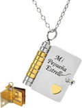 Mi Pequeña Estrella Book Necklace For Daughter Spanish My Little Star Stainless Steel Engravable Adjustable Pendant Gift