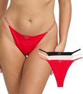 BCBG Women's 3-pack Seamless Tanga Thong Underwear large