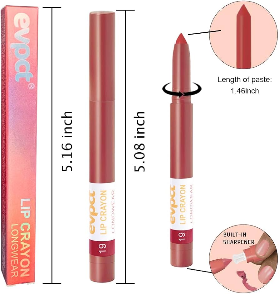 evpct Ruby Red Hot Lip Liner Crayon Pencil