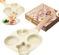 4 Cup Egg Frying Pan Nonstick, Mini Pan for Eggs with Heart & Star Pancake Molds for Kids, Small Frying Pan Skillet for Smash Burger Press and Bacon, Induction Crepe Maker, Sartenes para Huevos