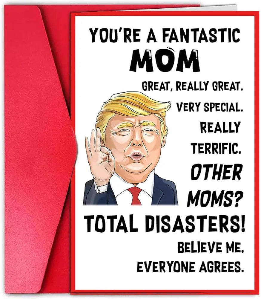 You're A Fantastic Mom - Mothers Day Gift Card, Unique and Funny Card for Mom with Envelope