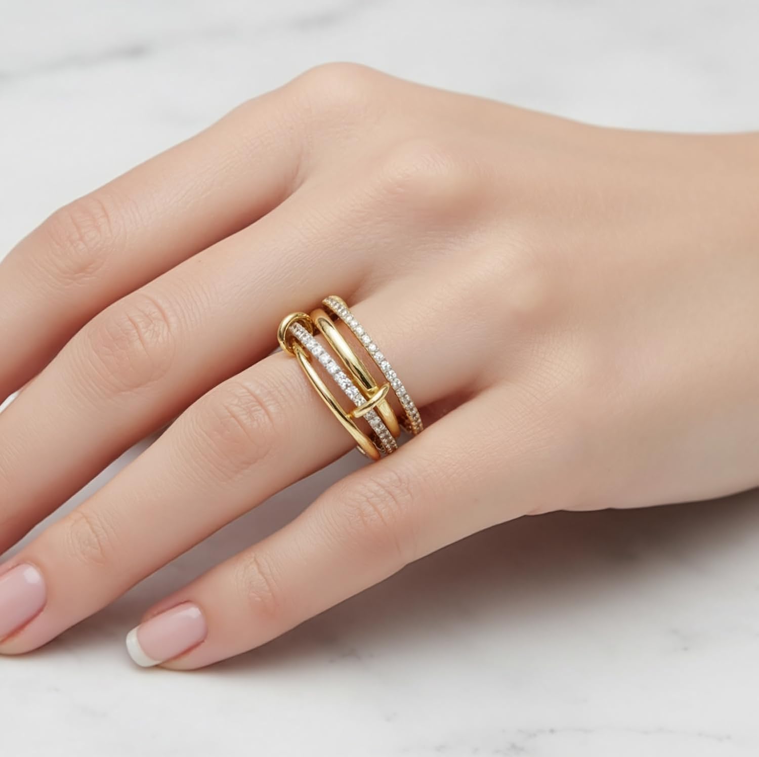 Stackable Gold Rings for Women size 7