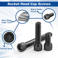 #10-24 x 3/4" Socket Head Cap Screws, 304 Stainless Steel 18-8 Black Finish, Allen Hex Drive, Fully Threaded