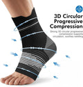 6 Pairs Plantar Fasciitis Socks for Men & Women, Ankle Brace Compression Socks with Arch Support