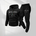 Milano printed hoodie and drawstring sweatpants. Size 2XL