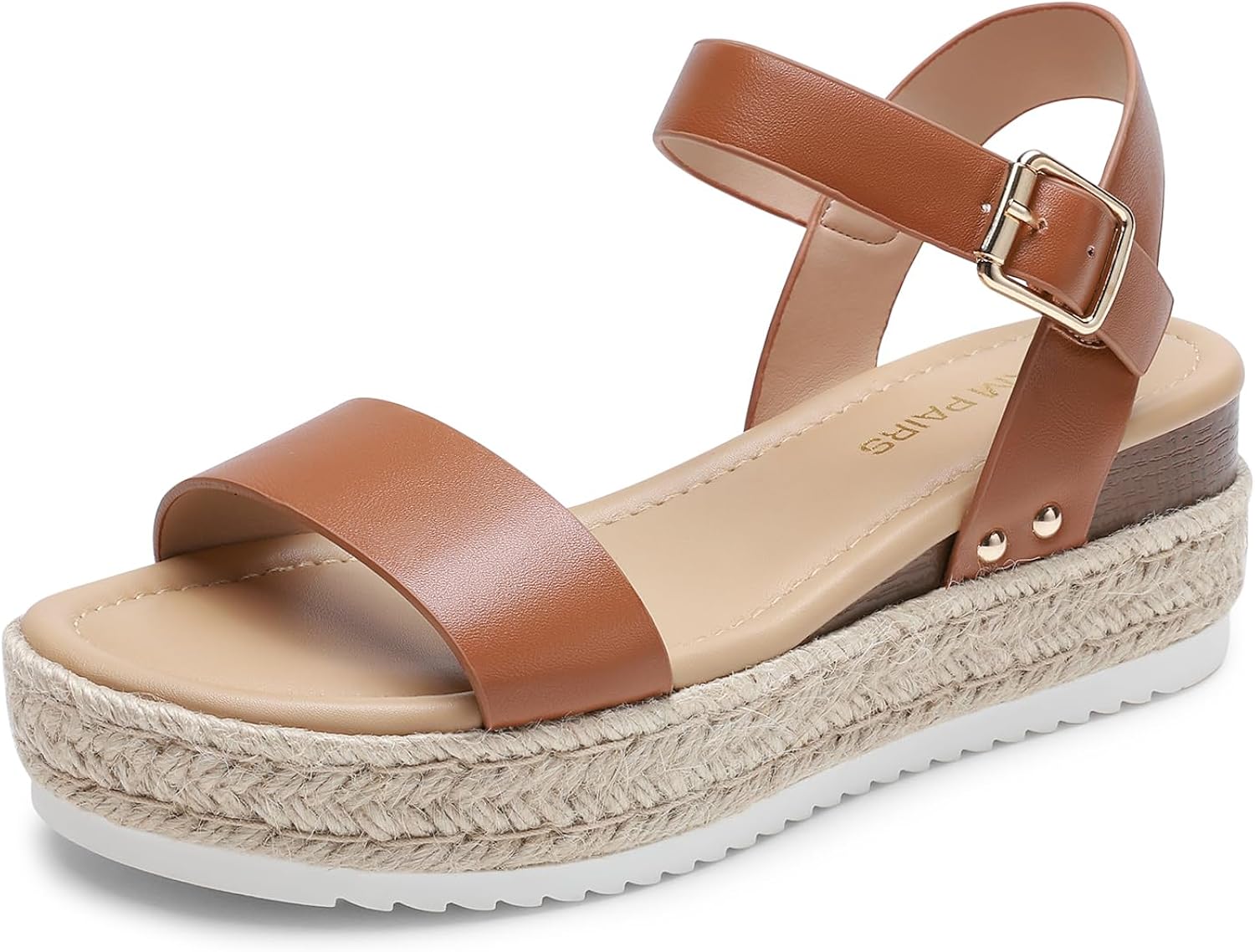 DREAM PAIRS Women's Platform Espadrilles Wedge Sandals, Comfortable Open Toe One Band Sandals for Women Dressy Casual Summer size 11