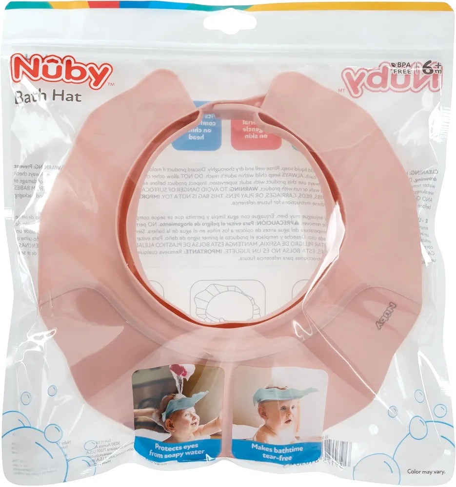 Nuby Bath Hat - Baby Essentials - Baby Bath Accessories - Pink