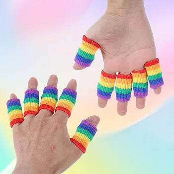 Crochet Finger Guard, 10 PCS Finger Covers Compression Finger Sleeves Elastic Knitting Finger Protector