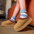 Tanamo Platform Slippers Women Ultra Mini Boots Ladie Shoes Outdoor Indoor Short Ankle Fur Fleece Fuzzy Cozy Fluffy Lining Comfortable Memory Foam