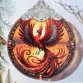 Stained Glass Phoenix Ornament - Christmas Ornaments - Christmas Tree Decorations - Holiday Present Ideas - Gift Exchange