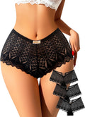 CULAYII Lace Underwear for Women Sexy Bikini Womens Underwear Breathable V-Cross Strap Panties
