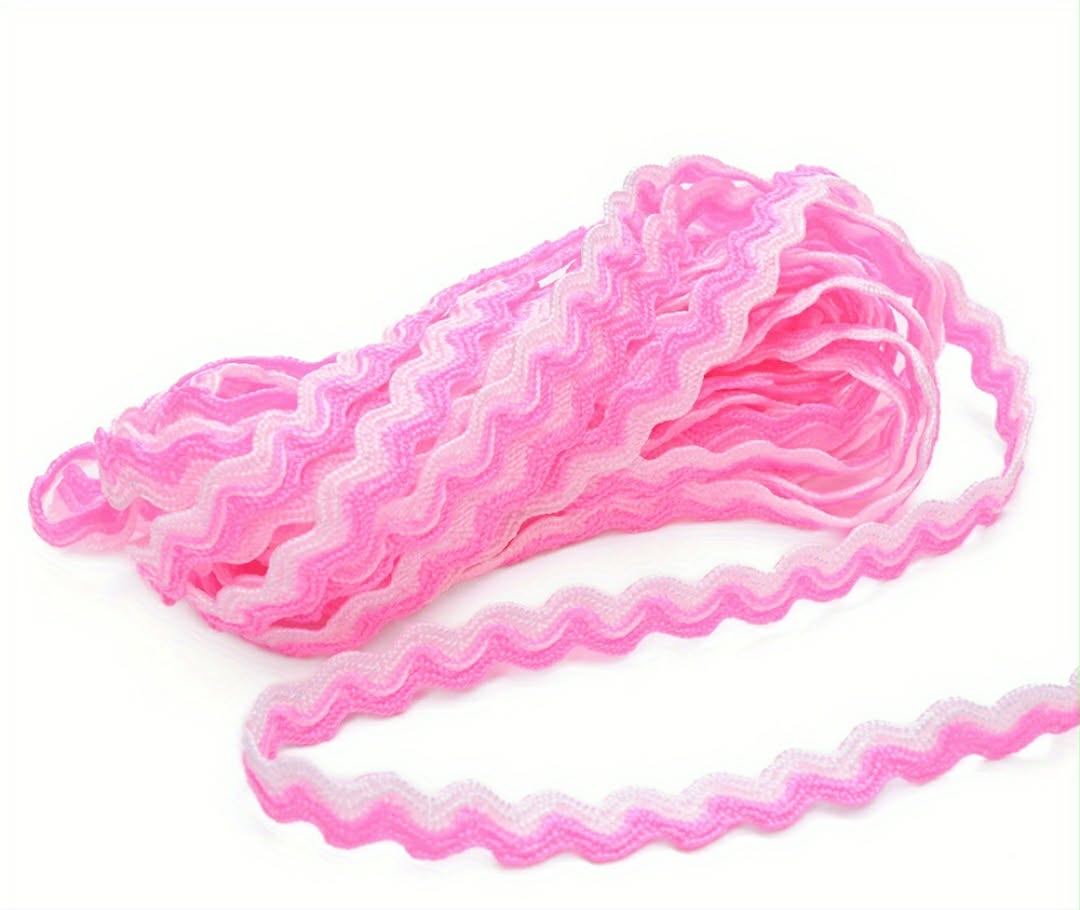 Bag of 25 yards Pink/White Rick Rack