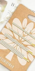 4PCS 2.4in Rhinestone Bobby Pins Rhinestone Hair pins For Womens Girls,Hair Accessories(Gold)