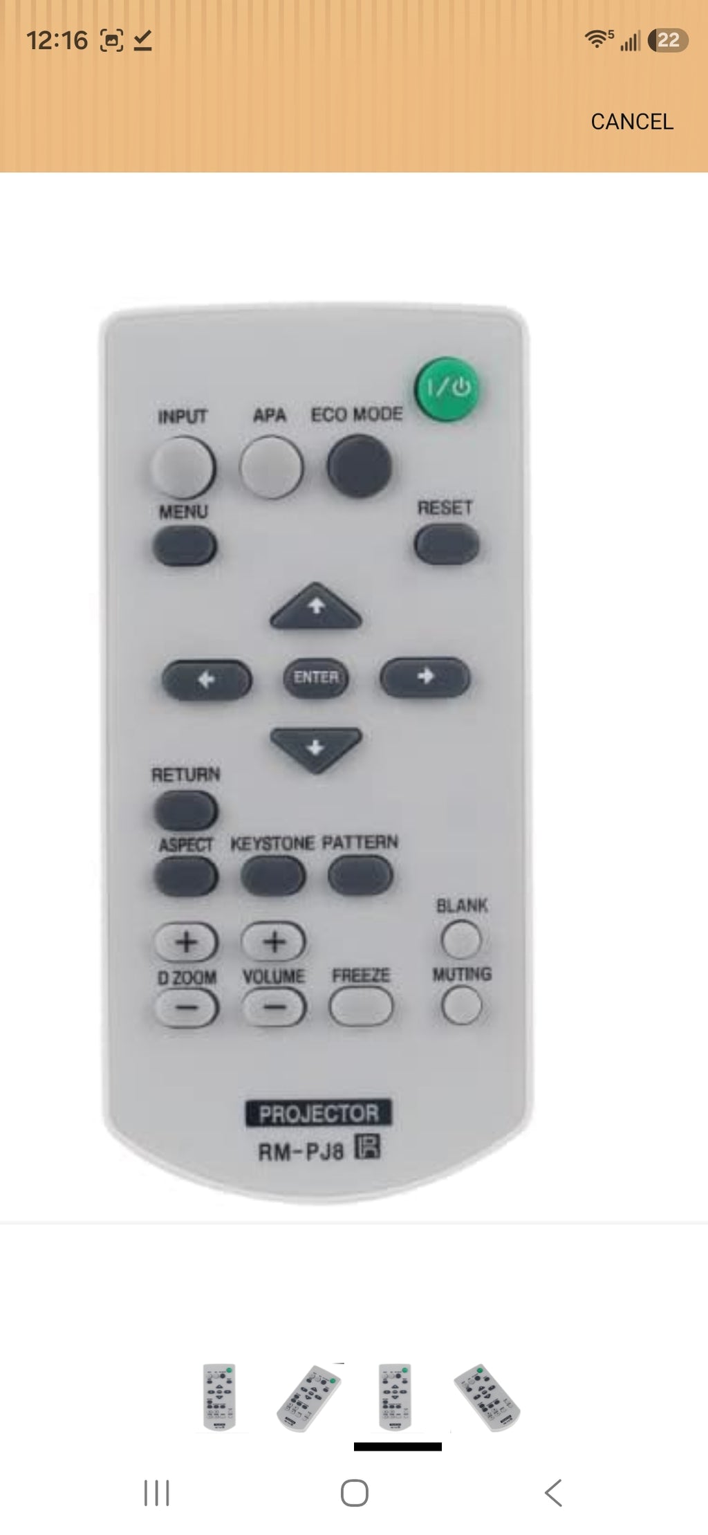 RM-PJ8 Replace Remote Control fit for Sony Data Projector