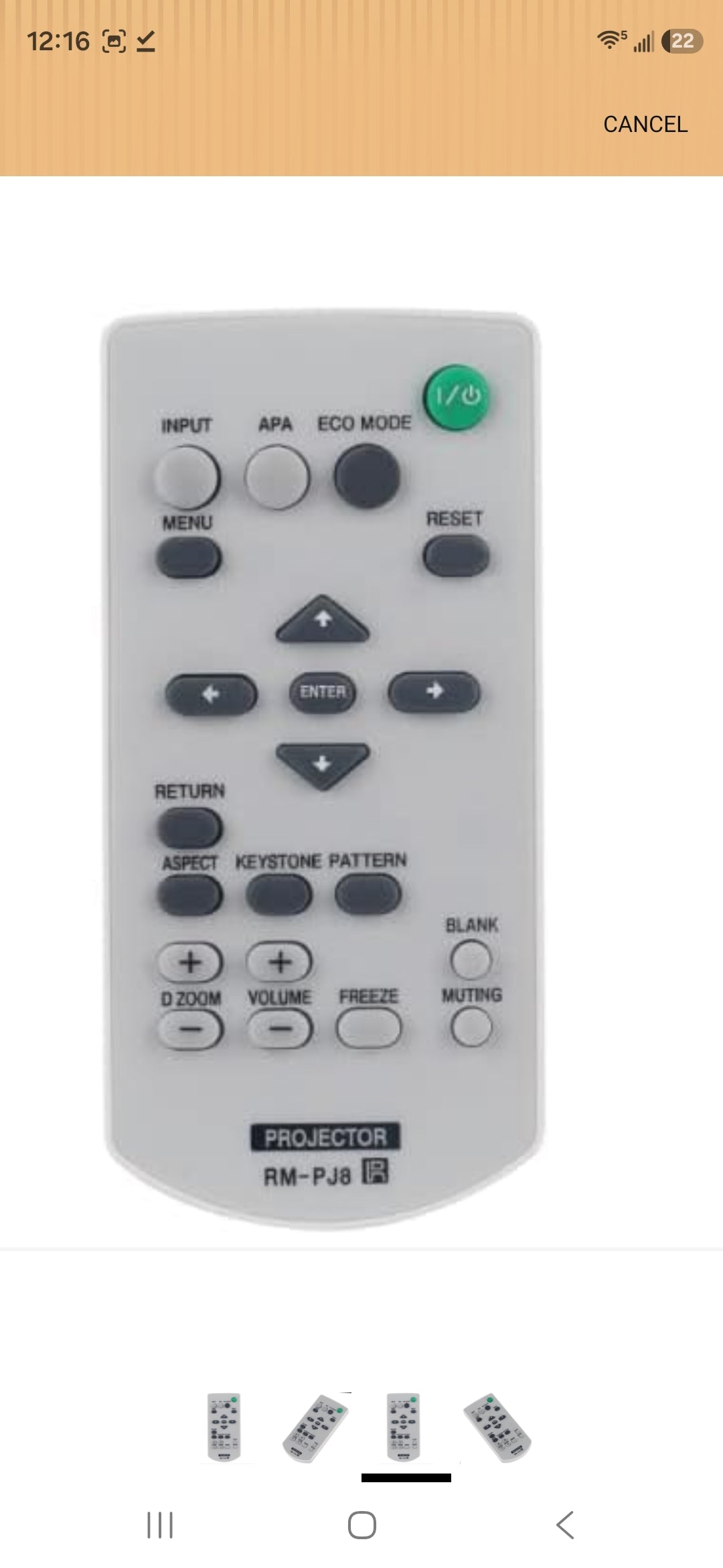 RM-PJ8 Replace Remote Control fit for Sony Data Projector