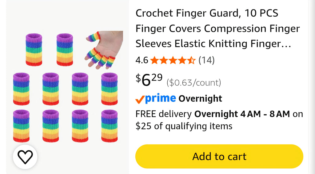 Crochet Finger Guard, 10 PCS Finger Covers Compression Finger Sleeves Elastic Knitting Finger Protector