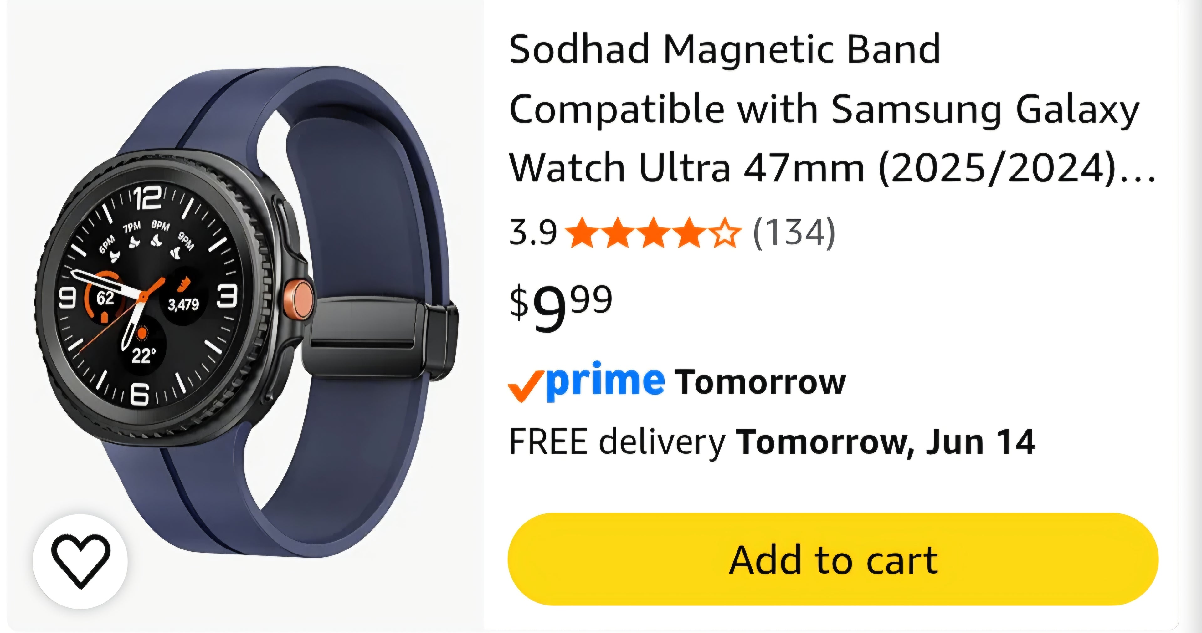 Magnetic Band Compatible with Samsung Galaxy Watch Ultra 47mm (2025/2024), Silicone Magnetic Band for Galaxy Watch 8 44mm 40mm / 8 Classic 46mm Men Women