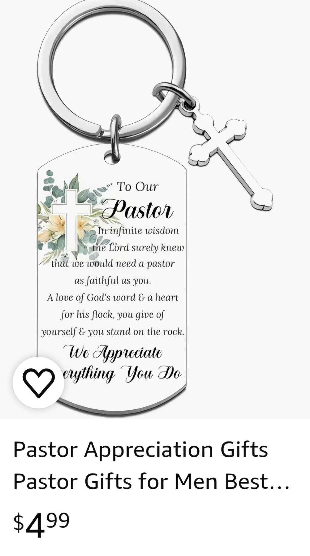 Pastor Appreciation Gifts Pastor Gifts for Men Best Pastors Ever Keychain