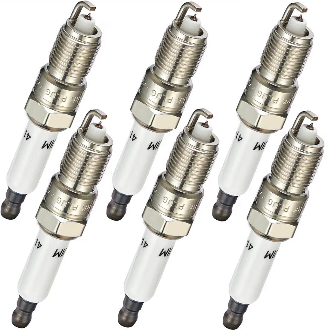 41-110 Iridium Spark Plugs Compatible with Buick LaCrosse,Compatible with Cadillac Escalade,Avalanche Impala Silverado 2500 HD Suburban 3500 HD Tahoe,Savana Sierra Yukon 4.3L 5.3L 6.0L Set of 6