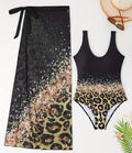 Limited Edition Leopard Print 1pc Swimsuit + Leopard Print Wrap Skirt
