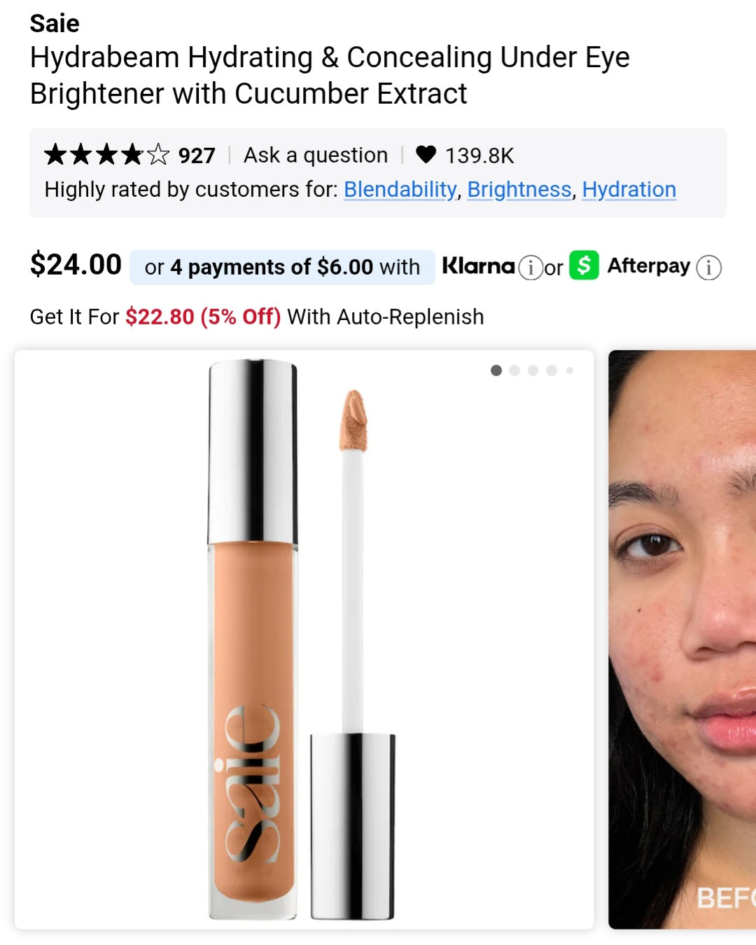 Hydrabeam Hydrating & Concealing Under Eye Brightener with Cucumber Extract HB2 light