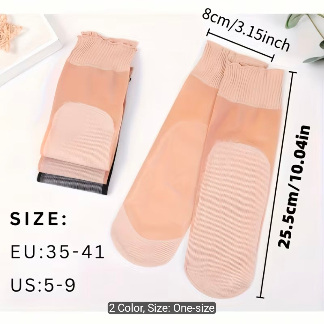 3 Pairs of sheer Compression Socks, Designed Specifically for Swollen Feet And The Elderly, with Widened And Thickened Cuffs, Lightweight, Breathable, And Non-Slip. The Elastic Opening Is Easy to Put on And Take Off