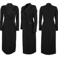 Women's Long Blazer Dinner Suit Jacket Double Breasted trench Coat