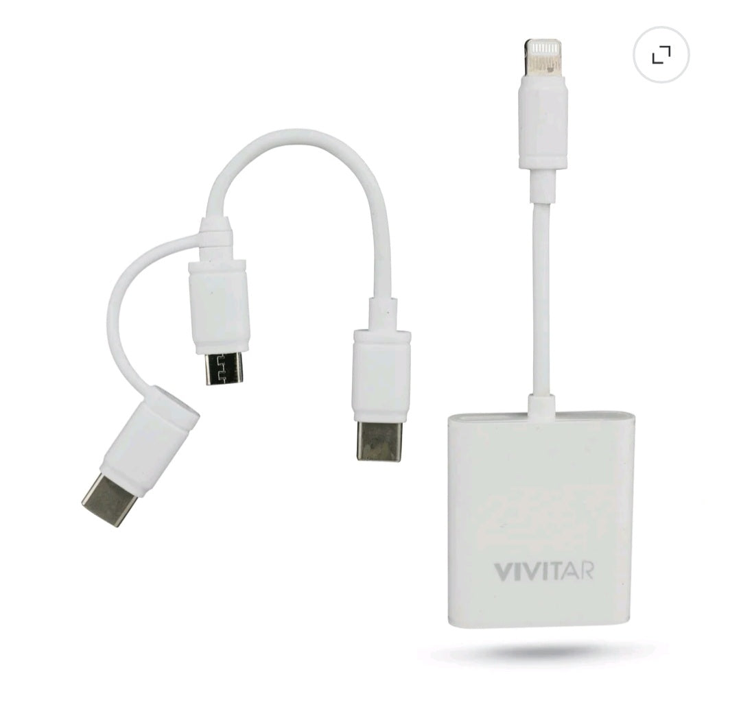 Vivitar Mobile Micro SD Compact Flash Card Reader with USB Adapter for Memory Cards