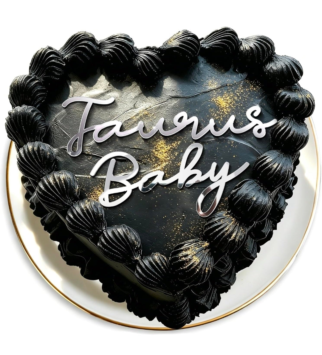 4 Pcs Taurus Birrhday Cake Topper Acrylic Horoscope Party Supplies Zodiac Birthday Cake Decorations for Boys & Girls and Adult Birthday Party (Silver)