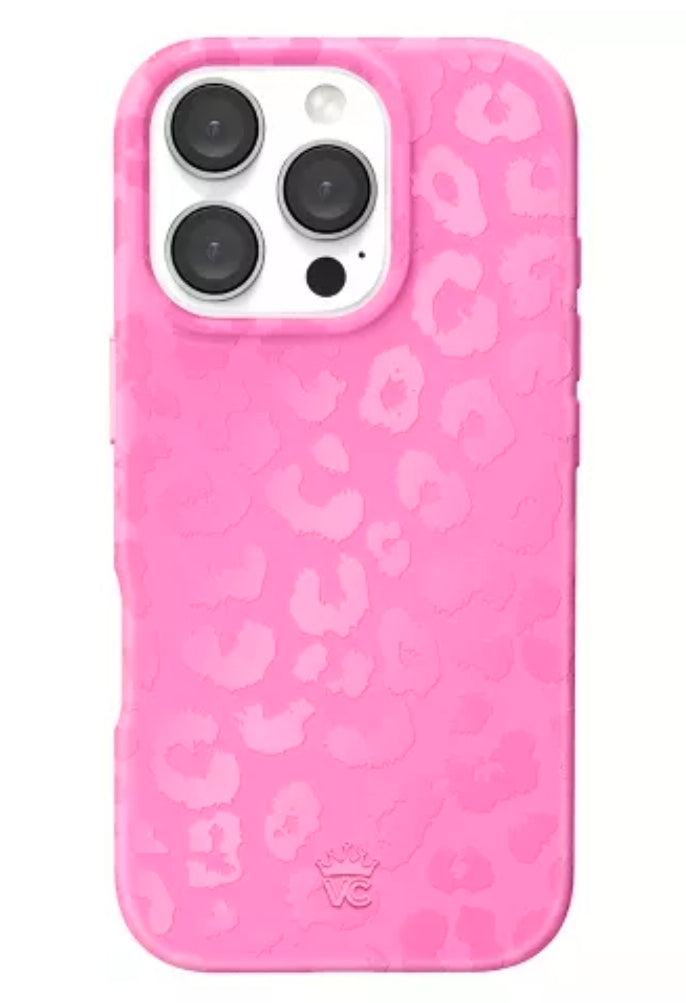 VELVET CAVIAR iPhone 16 Pro MagSafe Case - Hot Pink Leopard: Bump-Resistant Cover