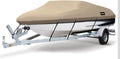 MSC Heavy Duty Oxford Ployester Made Trailerable Boat Cover,Fits V-Hull,Tri-Hull, Runabout Boat Cover (Model B - Length:14'-16' Beam Width: up to 90", Beige)