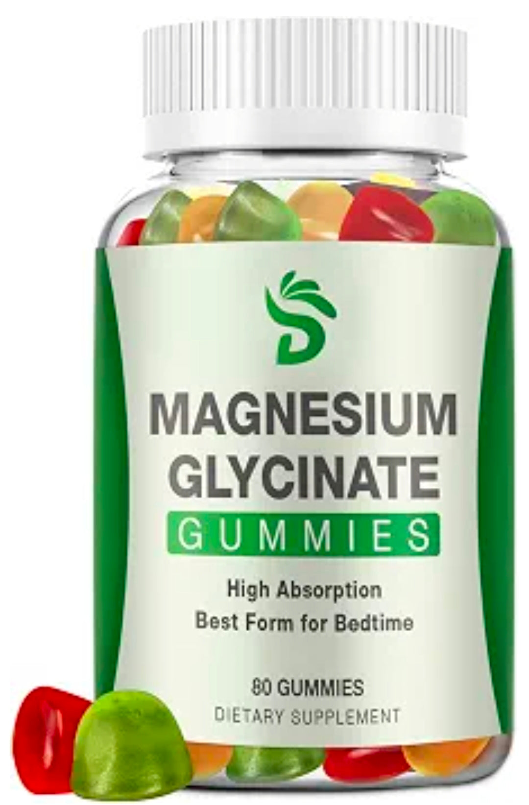 Magnesium Glycinate Gummies 400mg, High Absorption Magnesium Supplement for Adults and Kids