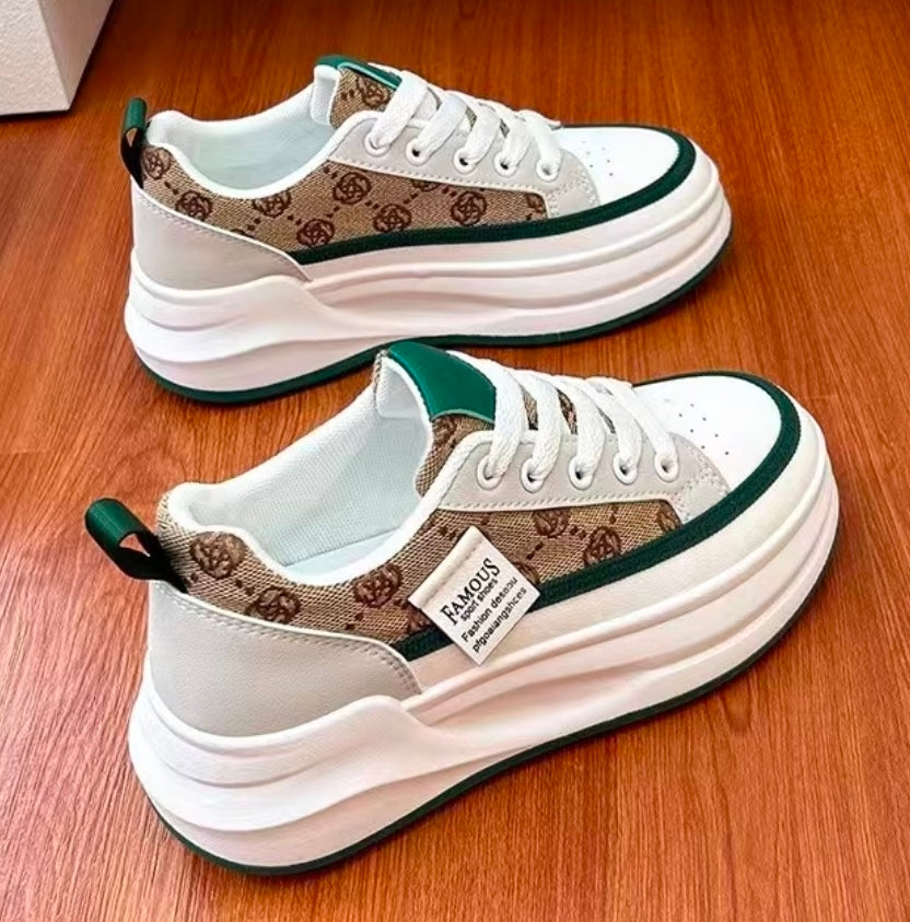 New Summer Height-increasing Shoes, Korean Style, Thick-soled Casual Sneakers, Women Shoes size 7