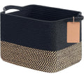 Goodpick Woven Storage Basket for Shelves, Small Wicker Baskets for Shoes,Towel, Toy Baskets Storage Kids, Empty Gift Basket with Handles, 13 x 10 x 9 Inches