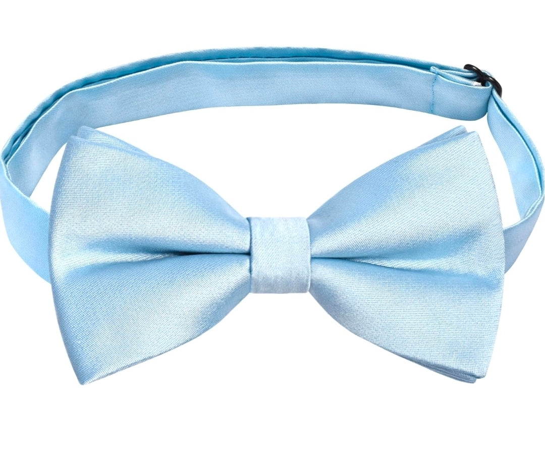 Solid Bow Ties for Boys Pre-Tied Baby Kids Bow Tie Adjustable