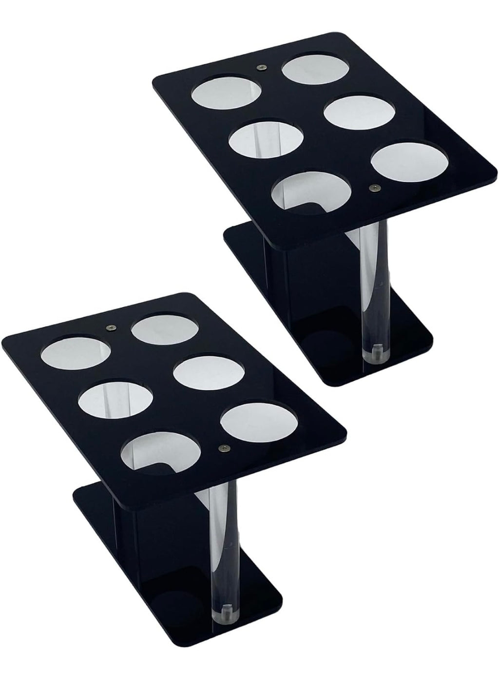 6 Compartment Dessert Tower Set 2 Pack Space Saving Buffet Organizers For Catering And Parties Food Safe Acrylic Cones Holder