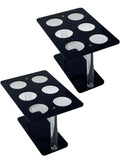 6 Compartment Dessert Tower Set 2 Pack Space Saving Buffet Organizers For Catering And Parties Food Safe Acrylic Cones Holder