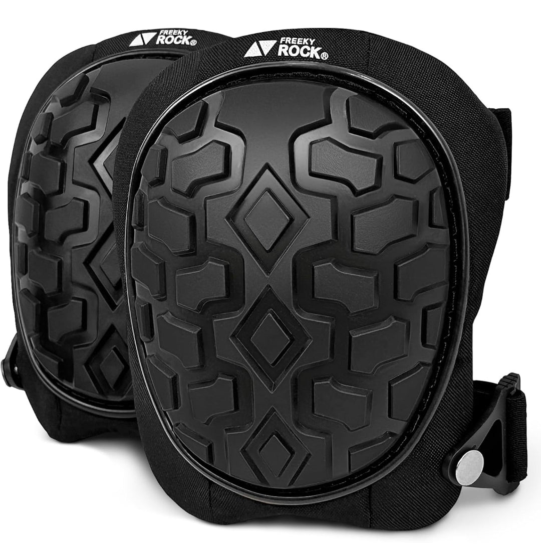 Professional Knee Pads for Work Construction with Heavy Duty Cap Foam Padding Gel Cushion, Comfortable Adjustable Strong Strap, Military Grade Rivet