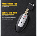 Flip Key Fob Blade Replacement Fit for Nissan Rogue Versa Pathfinder 2007 2008 2009 2010 2011 2012 2013 #CWTWB1U729 Car Remote Control Transmitter 3 Button Clicker Set