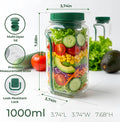 Premium Leakproof Lunch Container. Salad Jars with Side Opening, salad dressing containers for Meal Prep & Food Storage, Keeps Food Fresh & Organized, salad bowls to go for lunch, travel