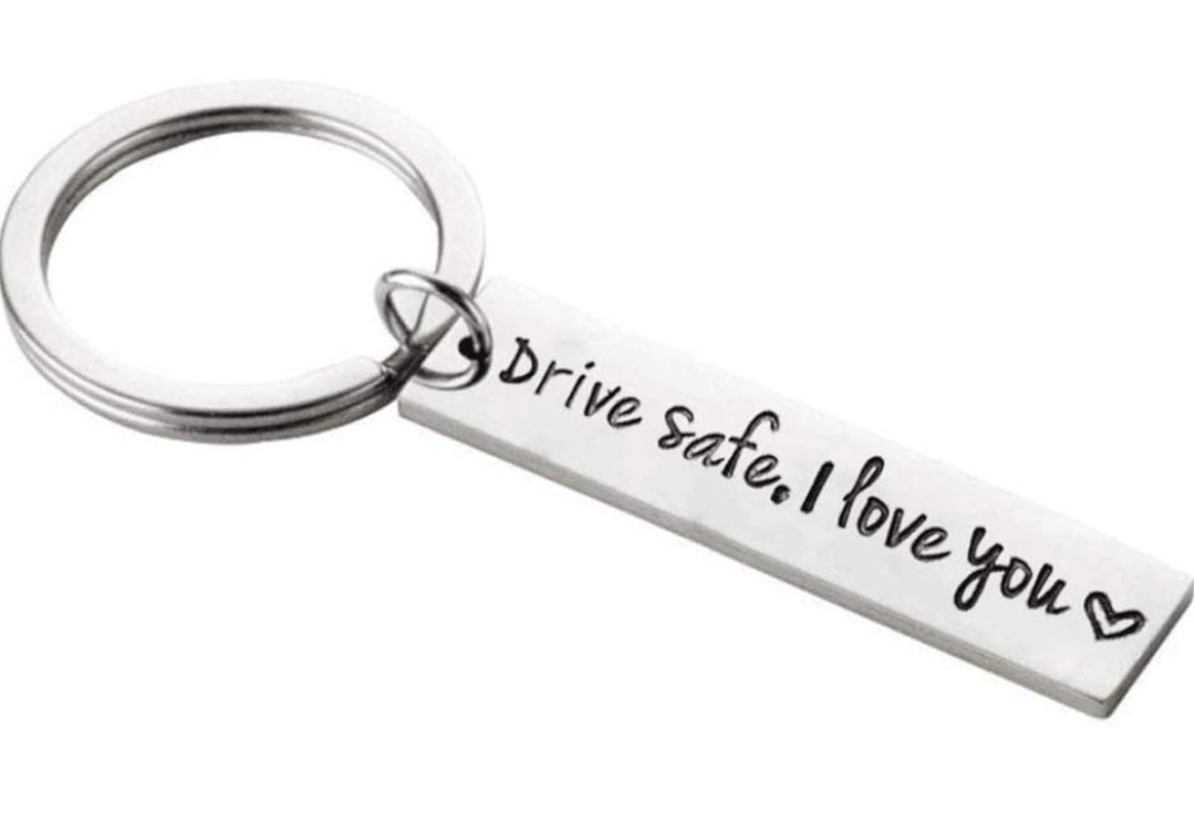 Drive Safe Keychain I Love You Pendant Dad Boyfriend Gift Trucher Husband Valentiness's Day Driver Gift for Women Men