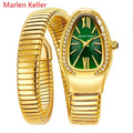Inlaid Quartz Women's Watch Snake Shaped Serpent Watch