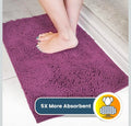 Muddy Mat® | Super Water Absorbent Door Mat Indoor, Microfiber Quick Dry Chenille Entryway Rug Dark purple
