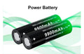 18650 Rechargeable Battery 9900mAh Flat Top 2 Pack 3.7Volt 18650 Batteries