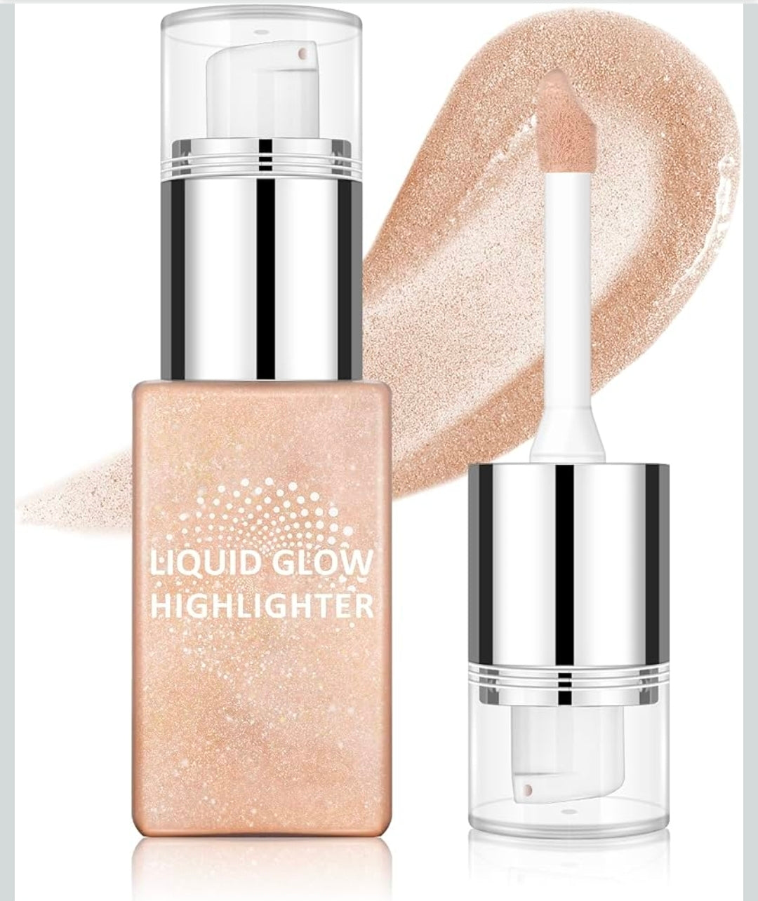 Liquid Highlighter Face Illuminator Makeup, Shimmer Dewy Finish -Light Glow