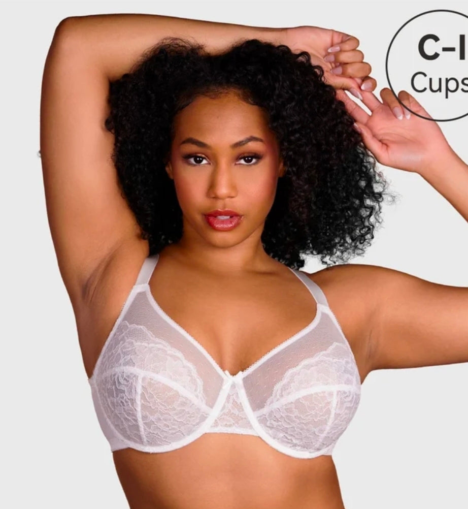 Enchante Unlined Non-padded Lace Underwire Bra 44H