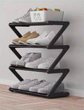 Z shaped shoe rack