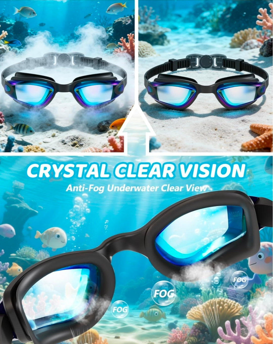 Aegend Swim Goggles for Kids 3-14
Anti-Fog, No-Leaking, Pool & Beach